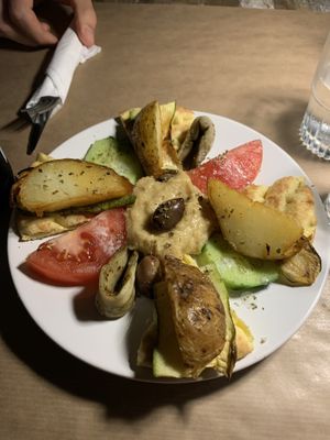 starters   at Aubergine Cafe in Corfu
