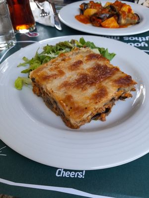 Moussaka at Aubergine Cafe in Corfu