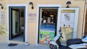   at Aubergine Cafe in Corfu