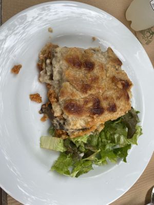 Moussaka  at Aubergine Cafe in Corfu