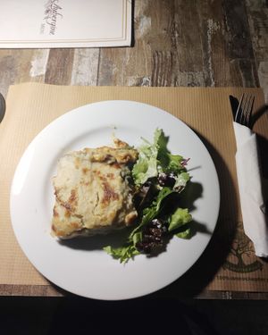 Musaka at Aubergine Cafe in Corfu