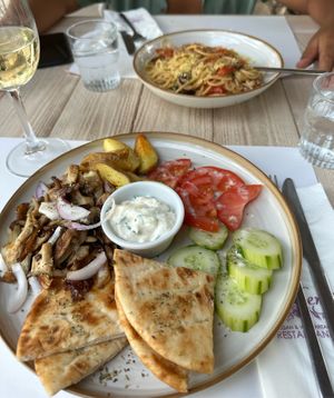   at Aubergine Cafe in Corfu