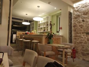 Inside at Aubergine Cafe in Corfu