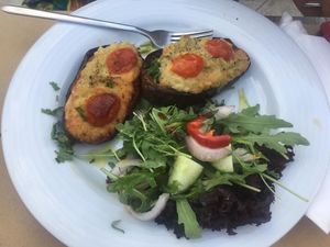 . at Aubergine Cafe in Corfu