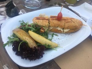 . at Aubergine Cafe in Corfu