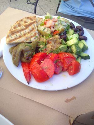 Medium meze. at Aubergine Cafe in Corfu