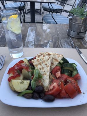 Greek Meze Plate at Aubergine Cafe in Corfu