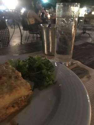 Musakas at Aubergine Cafe in Corfu