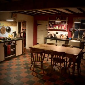 Enjoy a well-equipped farmhouse kitchen for all your favourite veggie meals! at Robins Realm in Carmarthen
