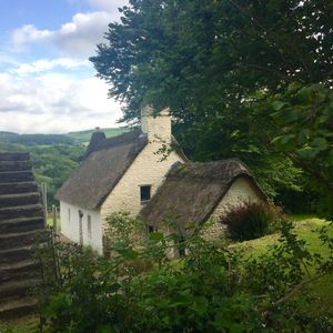 A beautifully restored 18th century thatched cottage full of original features where meat is banned. Has a hot tub with views of mountains and the Mily Way - vegan meals available on request too! at Robins Realm in Carmarthen