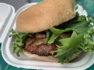 Can’t remember which burger this is, but delicious!  at Meta Burger in Denver