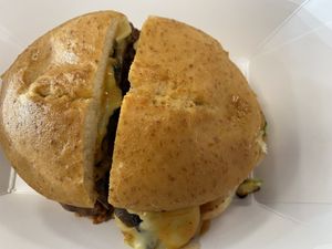 GF burger at Meta Burger in Denver