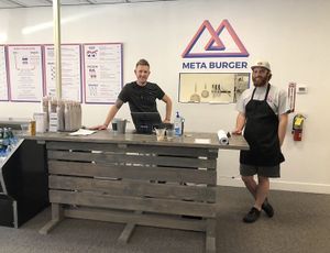The owners!  at Meta Burger in Denver