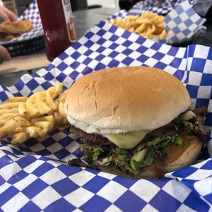 Flatiron burger at Meta Burger in Denver