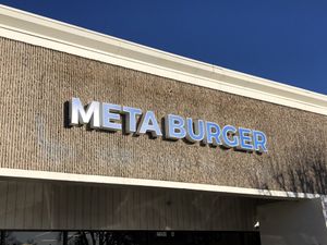 Sign at Meta Burger in Denver