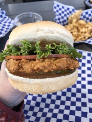 Deluxe Chicken Sandwhich  at Meta Burger in Denver