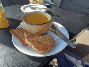Pumpkin soup at Himalaya Bakery and Cafe in Daylesford
