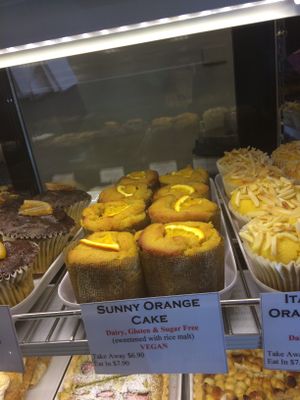 Vegan orange cake at Himalaya Bakery and Cafe in Daylesford