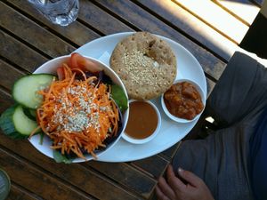 vegetarian pie at Himalaya Bakery and Cafe in Daylesford