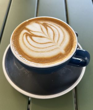 Flat white with oat milk (other plant milks available)  at LuLu in Barcelona