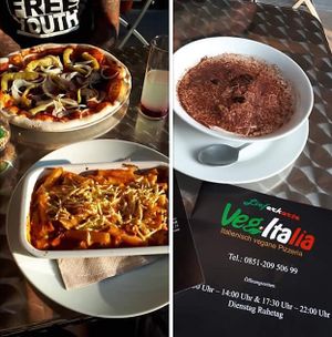 Hauptgericht mit Dessert   at Veg-Italia in Passau