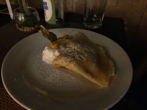 vegan Crèpes with jam at Veg-Italia in Passau