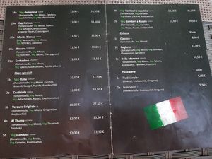 Menu2 at Veg-Italia in Passau