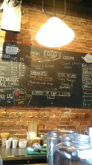 Menu at Duo Cafe in Moncton