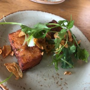 Radish cake at Omni Cafe in Whitley Bay