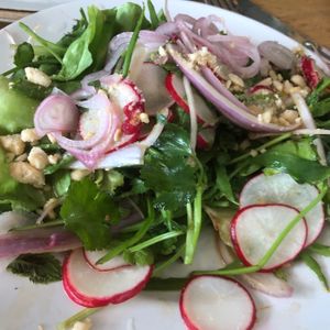 Shallot salad at Omni Cafe in Whitley Bay