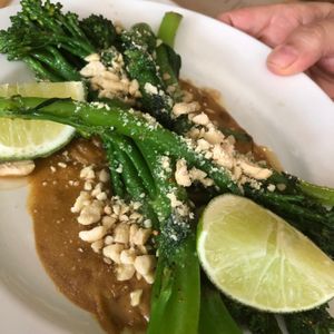 Tenderstem satay  at Omni Cafe in Whitley Bay