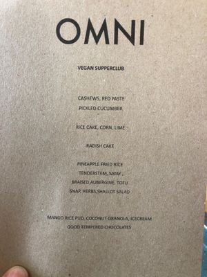 Supperclub menu  at Omni Cafe in Whitley Bay
