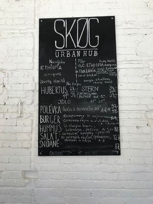 Menu at Skøg in Brno