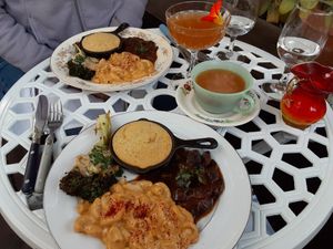 Cute spread at Fog Eater Cafe in Mendocino