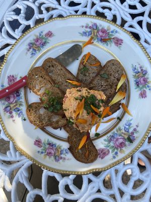 Pimento cheese appetizer at Fog Eater Cafe in Mendocino