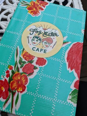 Cute menu at Fog Eater Cafe in Mendocino