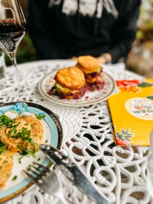   at Fog Eater Cafe in Mendocino