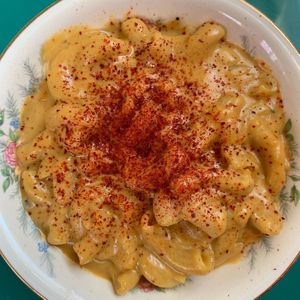 The vegan Mac was so good, I could’ve had a big bowl of it.  at Fog Eater Cafe in Mendocino