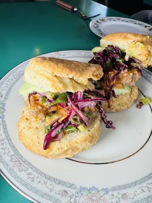   at Fog Eater Cafe in Mendocino