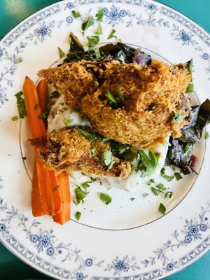   at Fog Eater Cafe in Mendocino