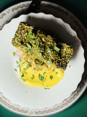   at Fog Eater Cafe in Mendocino