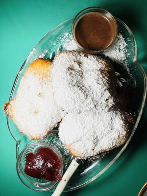   at Fog Eater Cafe in Mendocino