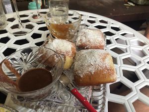 Beignets. Yum at Fog Eater Cafe in Mendocino
