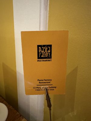   at Pasta Factory in Galway