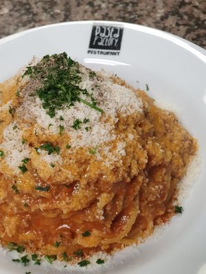 Vegan bolognese at Pasta Factory in Galway