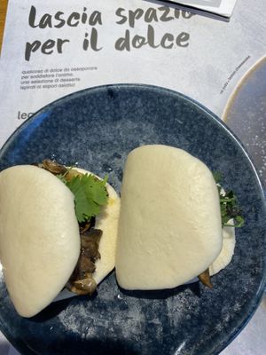 Mushroom dumplings- a must try!!!  at Wagamama in Milan