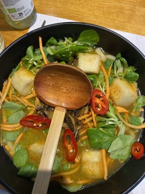 Spicy silken tofu ramen   at Wagamama in Milan