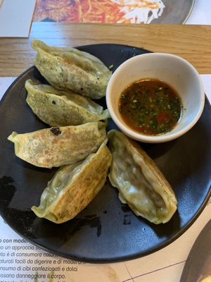 Dumplings at Wagamama in Milan