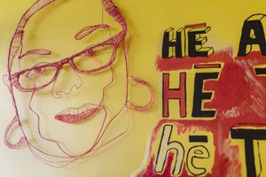 lots of culture and colour inside! at Yalla Yalla in Hamilton