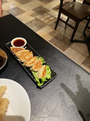 Veggie gyoza at Just Delicious Japanese Bistro in Summerland